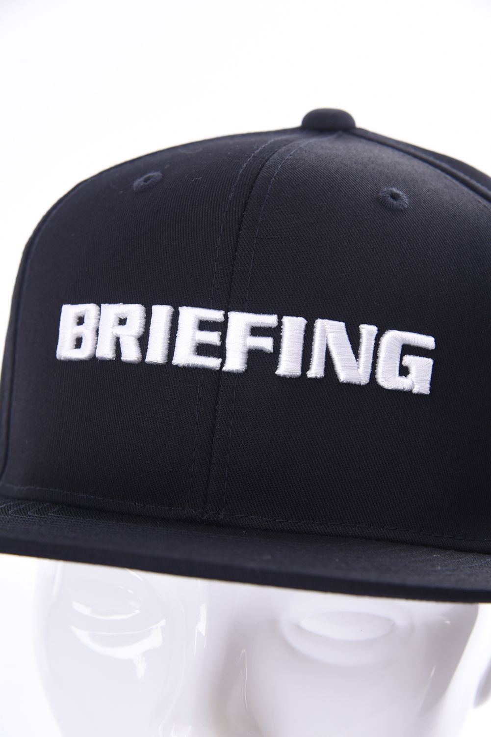 MENS BASIC FLAT VISOR CAP / ブランドロゴ ベーシック フラットキャップ (ブラック)