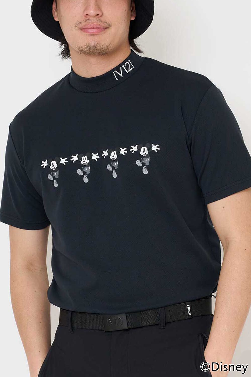 【26SS】 FUNNY MOCK / ディズニーコレクション モックネックTシャツ (ブラック)