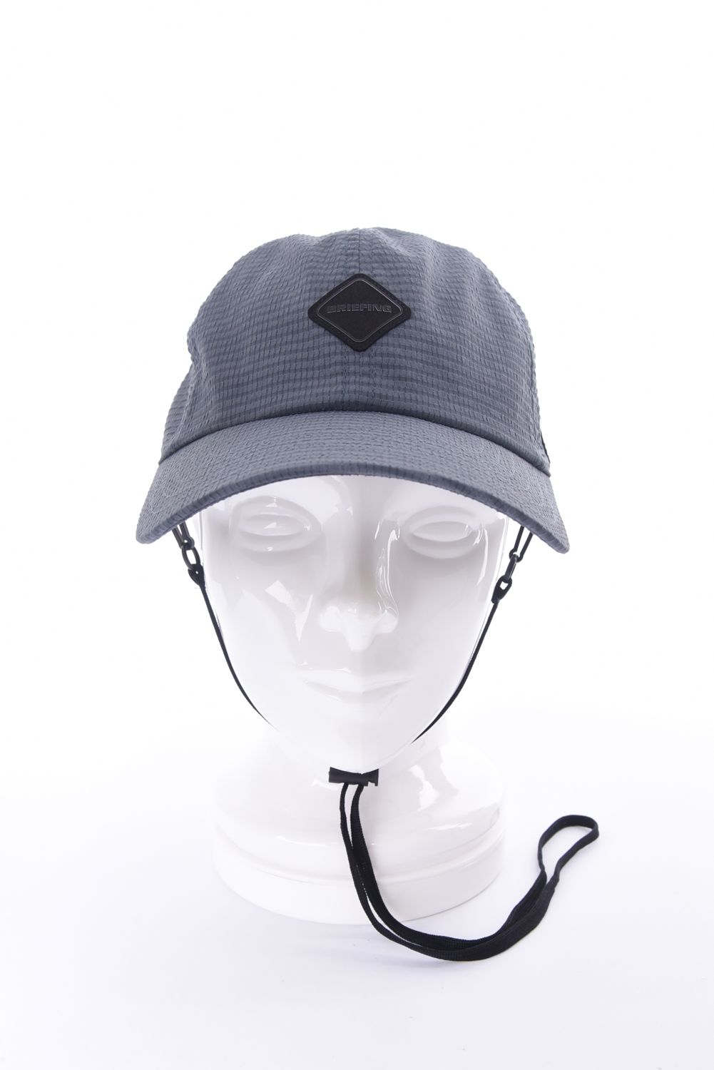 【26SS】【レディース】 WOMEN’S SEERSUCKER CORD STRAP CAP / シアサッカー コードストラップ付き キャップ (チャコール)