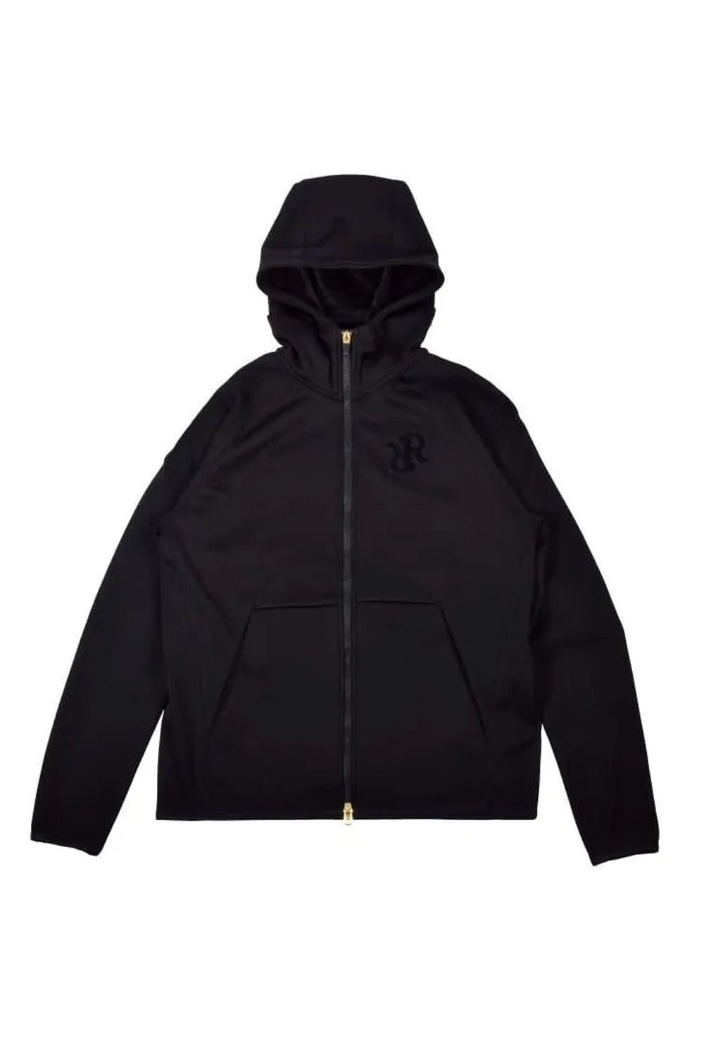 【25AW】 BRUSHED LOGO ZIP-UP HOODIE / ブラッシュロゴ ジップアップ パーカー (ブラック)*