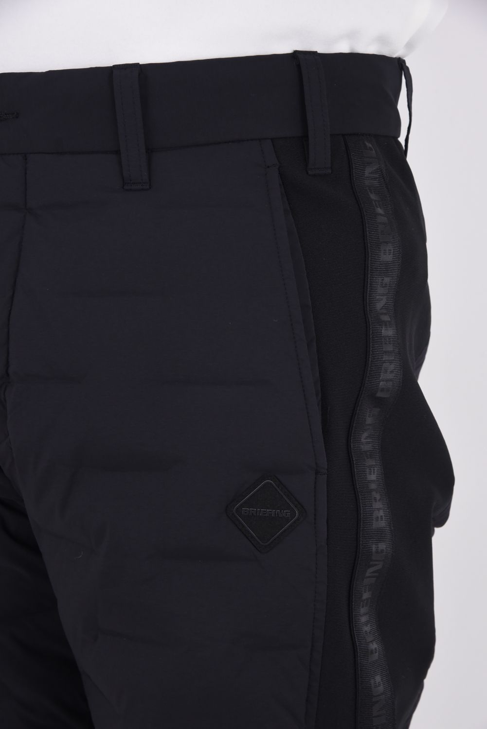 【25AW】 MEN'S HYBRID DOWN PANTS / ストレッチタフタ ダイヤモンドロゴ ハイブリッドダウンパンツ (ブラック)