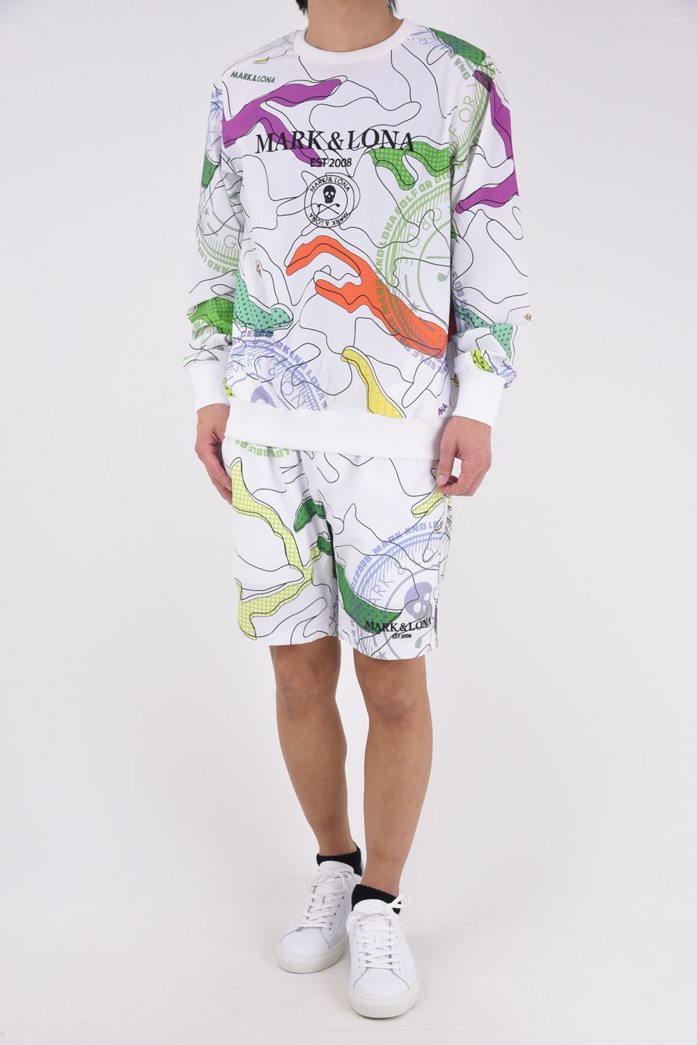 【26SS】 AXON CAMO PERFORMANCE SHORTS / 軽量ナイロンタフタ カモフラージュプリント ショートパンツ (ホワイト)