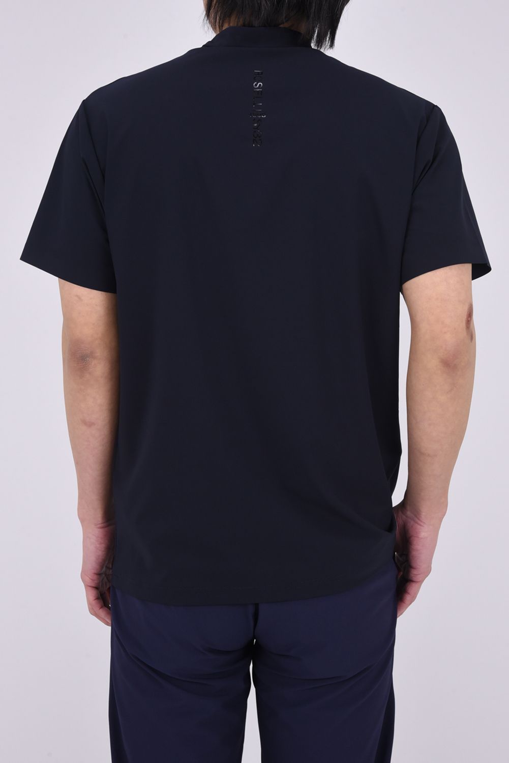 【26SS】 BOSELLI STAND COLLAR SHIRTS / スタンドカラー ポロシャツ (ネイビー)