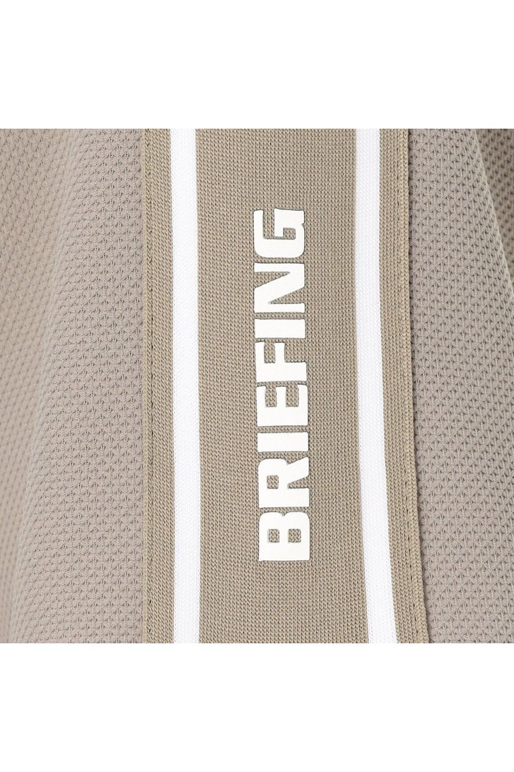 【26SS】 MEN'S LINE HIGHNECK RF / カノコ生地 ラインロゴテープ リラックスフィット モックネックTシャツ (ライトブラウン)