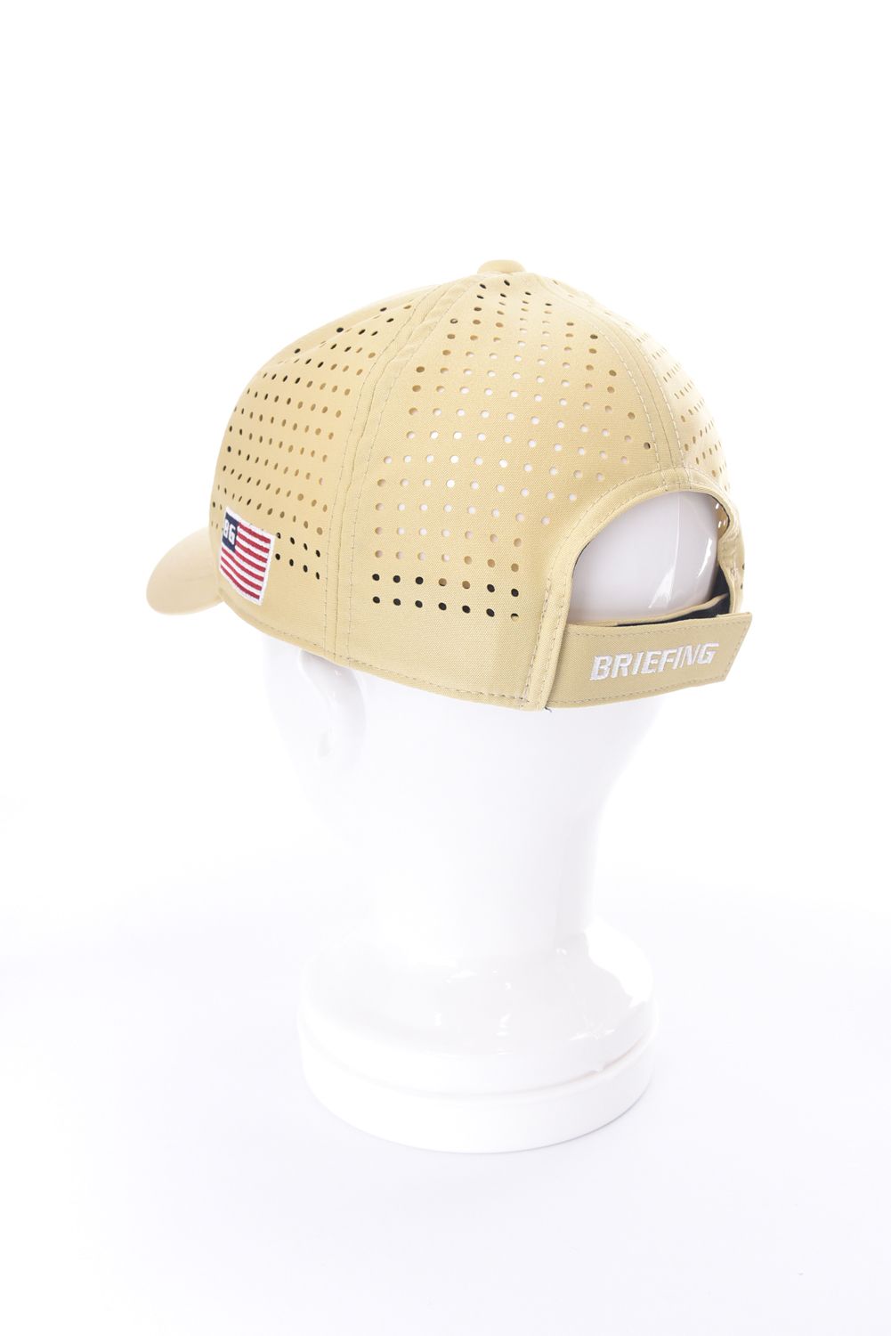 【26SS】 MEN’S PUNCHING MESH INITIAL CAP / イニシャルワッペン パンチングメッシュキャップ (ベージュ)