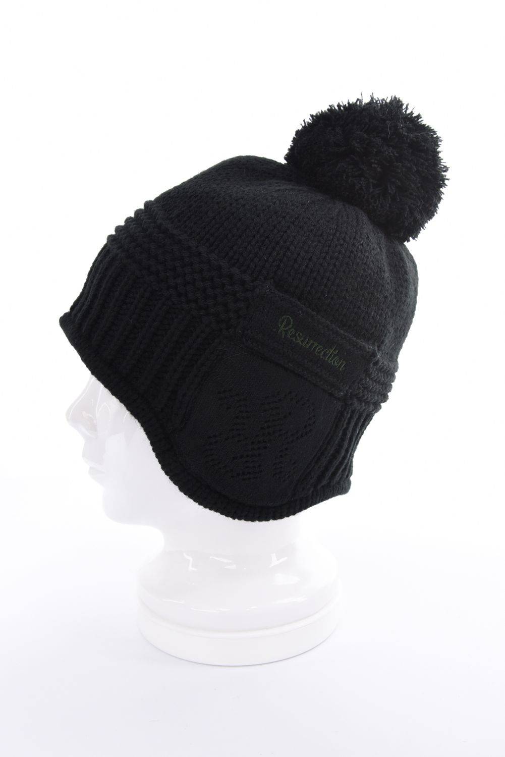 【26AW】 EAR WARMER KNIT CAP / イヤーウォーマー ニットキャップ  (ブラック)