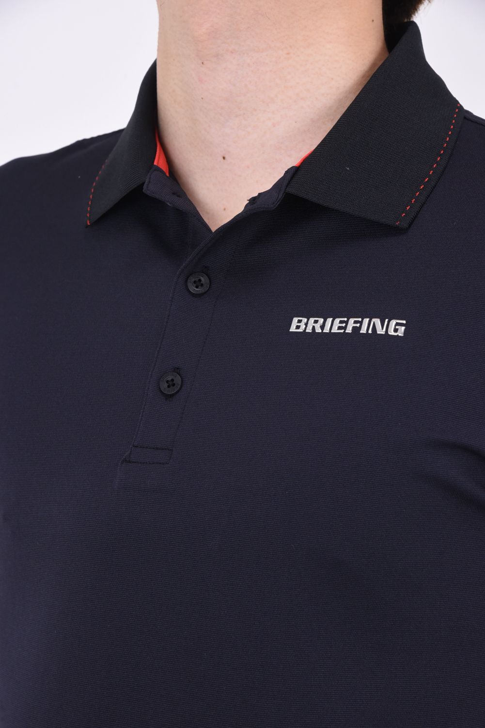 BRIEFING - MENS BASIC POLO / メタリックロゴ ベーシック ポロシャツ 
