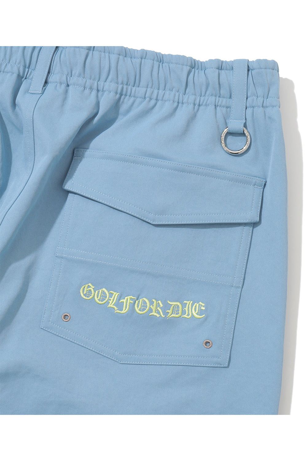 【26SS】 SOVEREIGN UTILITY TWILL SHORTS / ポリエステルツイル ブラックレターフォントロゴ ショートパンツ (サックス)