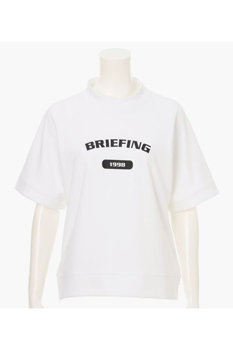 【26SS】【レディース】 WOMEN’S COLLEGE LOGO HIGHNECK / カレッジロゴ リラックスフィット モックネックTシャツ (ホワイト)