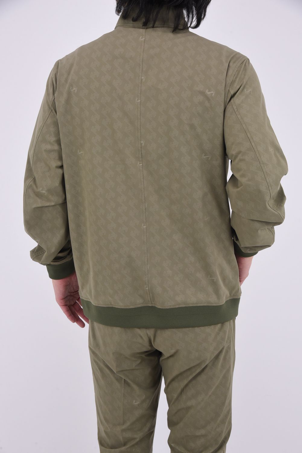 【25SS】GM EMBOSS HARRINGTON JACKET /  オリジナルテキスタイル ハリントンジャケット (カーキ)*