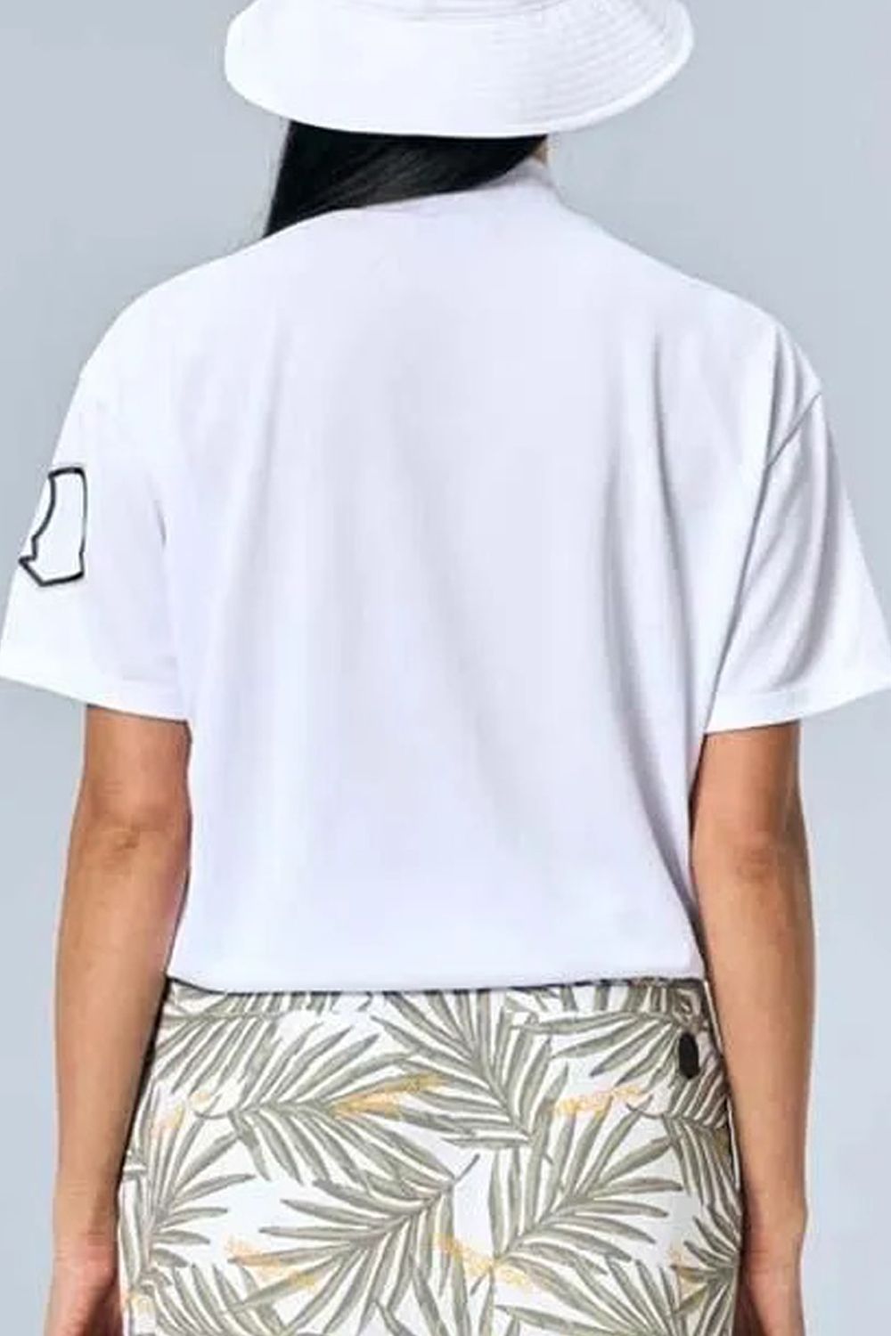 【26SS】【レディース】 H/S MOCK SHIRTS / ブランドロゴ ドルマンスリーブ モックネックTシャツ (ホワイト)*