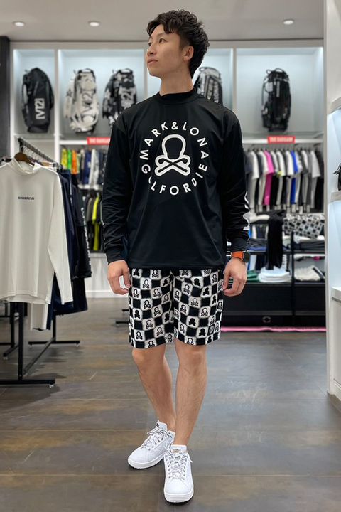 【MARK＆LONA】 ブランクスカルサークルロゴがポイントの肌触り抜群のロングスリーブ