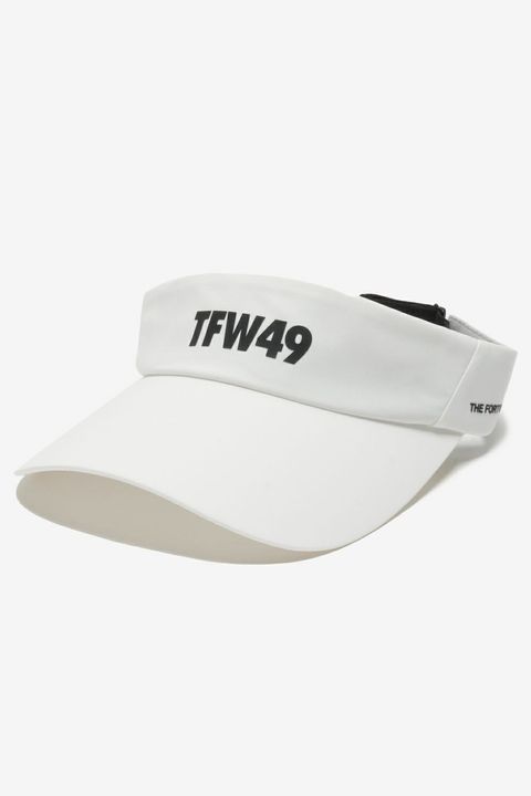 TAFFETA SUN VISOR / ブランドロゴ サンバイザー (ホワイト)