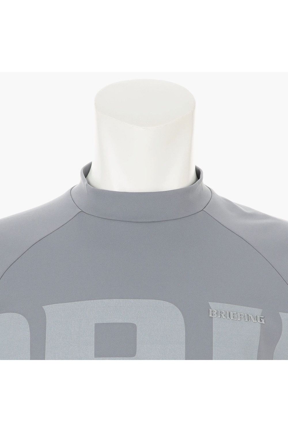 【26SS】 MEN’S BIG BEAT HIGHNECK / ビッグロゴ リラックスフィット モックネックTシャツ (グレー)