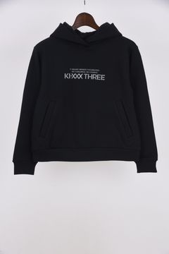 【25AW】【レディース】 KI-XXX THREE BACK PLEAT HOODIE / バック プリーツ フーディー (ブラック)
