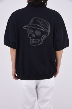 【26SS】 DVG TECH-SKULL CADDIE POLO / スカルロゴ ポロシャツ (ブラック)