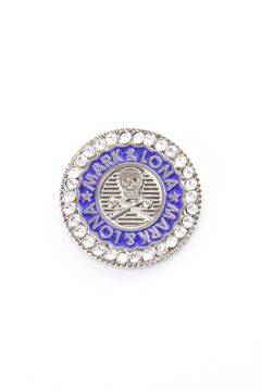 【26AW】【プレゼント好適品】 MAJESTIC IRON SKULL MARKER / ラインストーン アイアンスカル クリップマーカー (シルバー)