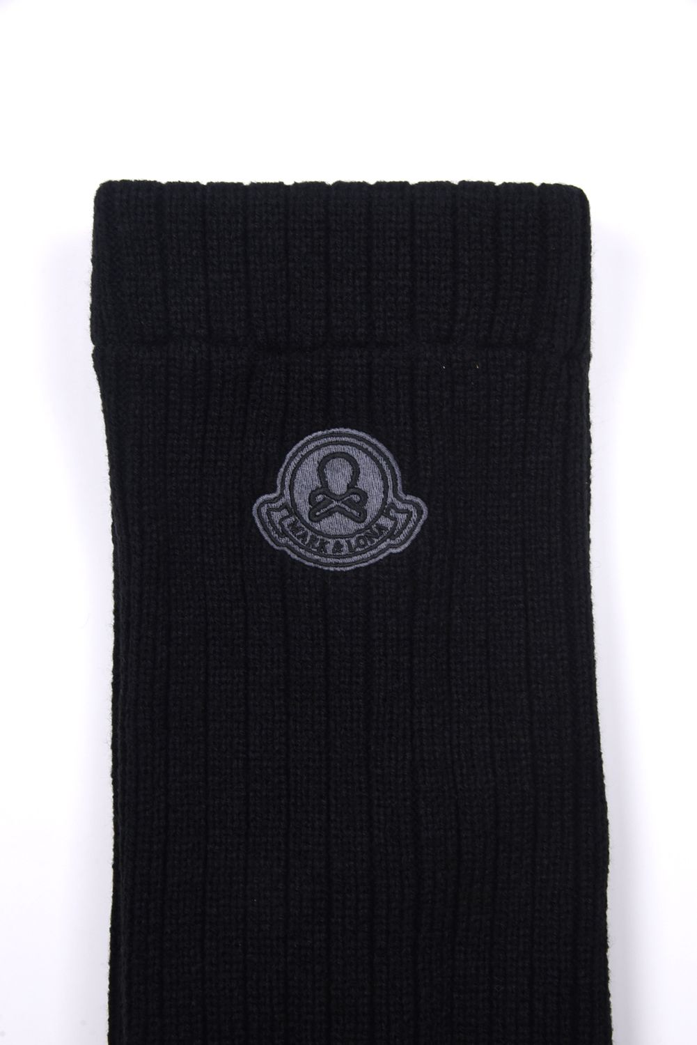 THERMOMIX KNIT LEG WARMERS / ブランドロゴ刺繍 ニットレッグウォーマー (ブラック)