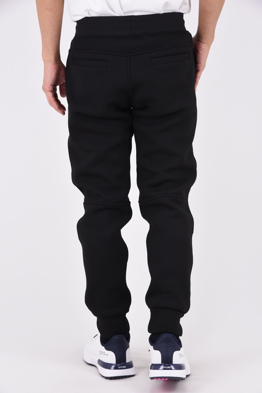 【26AW】 BONDING JOGGER PANTS / ボンディング素材 ワンポイントロゴ ジョガーパンツ (ブラック)