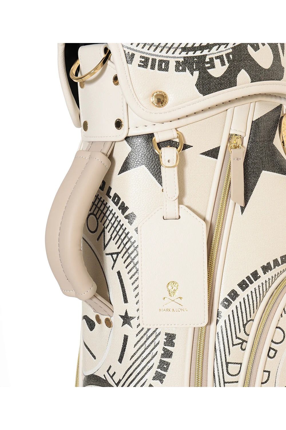 【26AW】 ATLAS SIGNATURE CADDY BAG / アイアンスカル シンセティックレザー カートタイプ キャディバッグ (アイボリー)