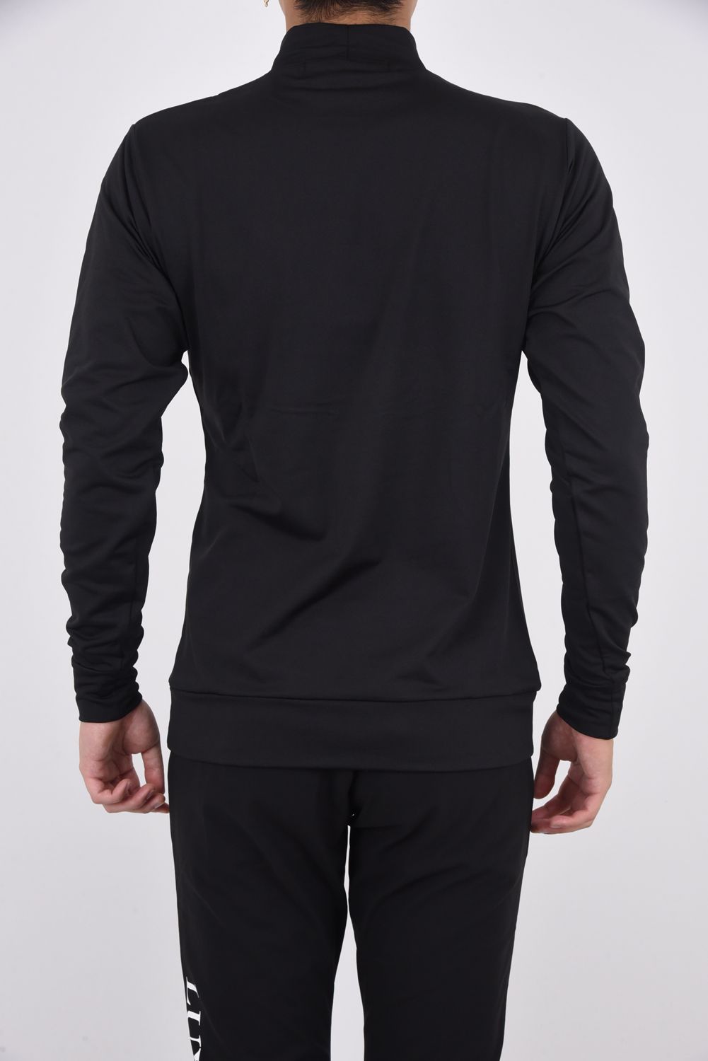 LUXE AKM PLUS LOGO HIGH NECK T-SHIRTS / フロントロゴ モックネック Tシャツ ブラック