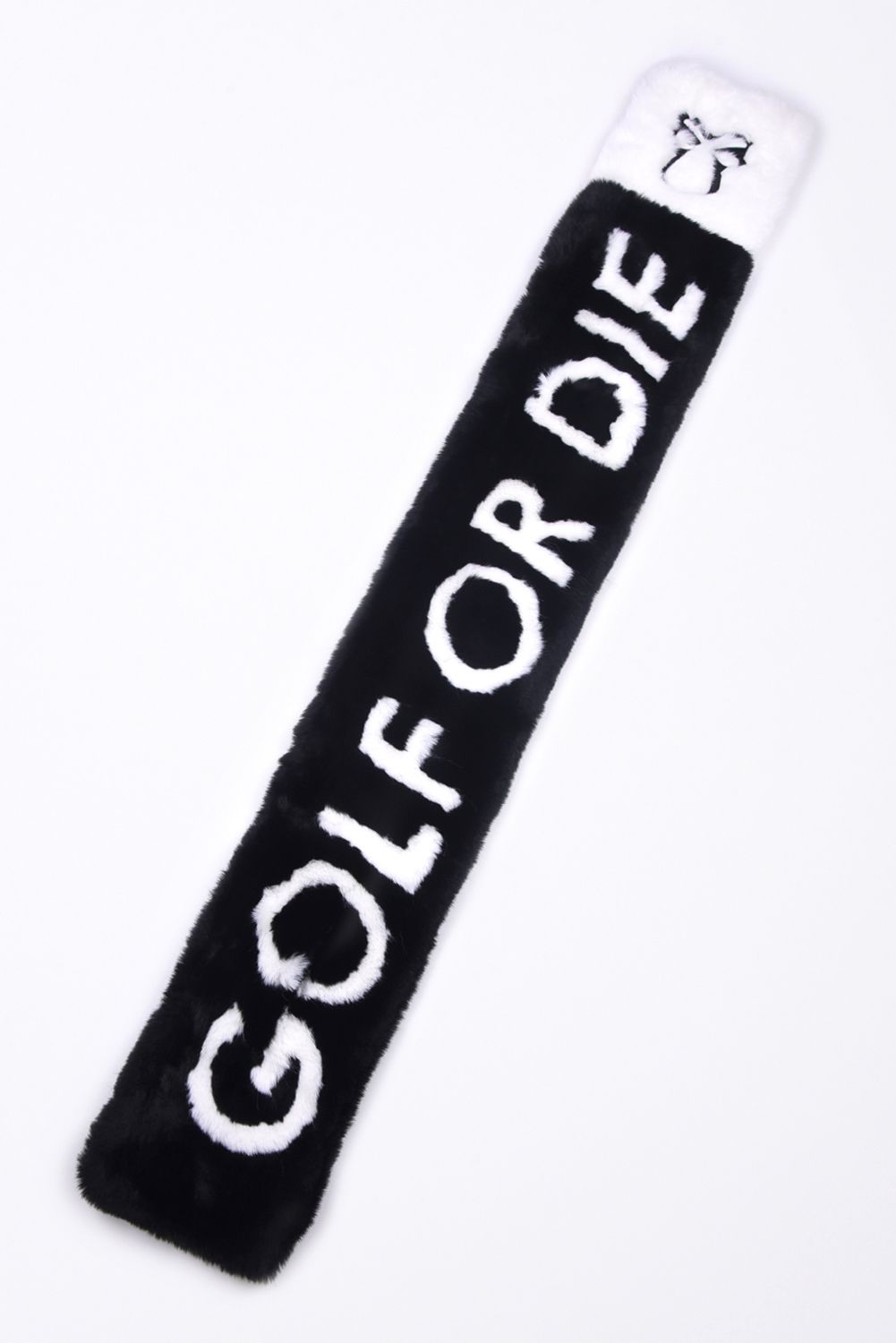 【2025AW 木村拓哉さん着用 VOL.7】 G.O.D FAUX FUR WRAP MUFFLER / エコファー ブランドロゴ ネックウォーマー (ブラック)