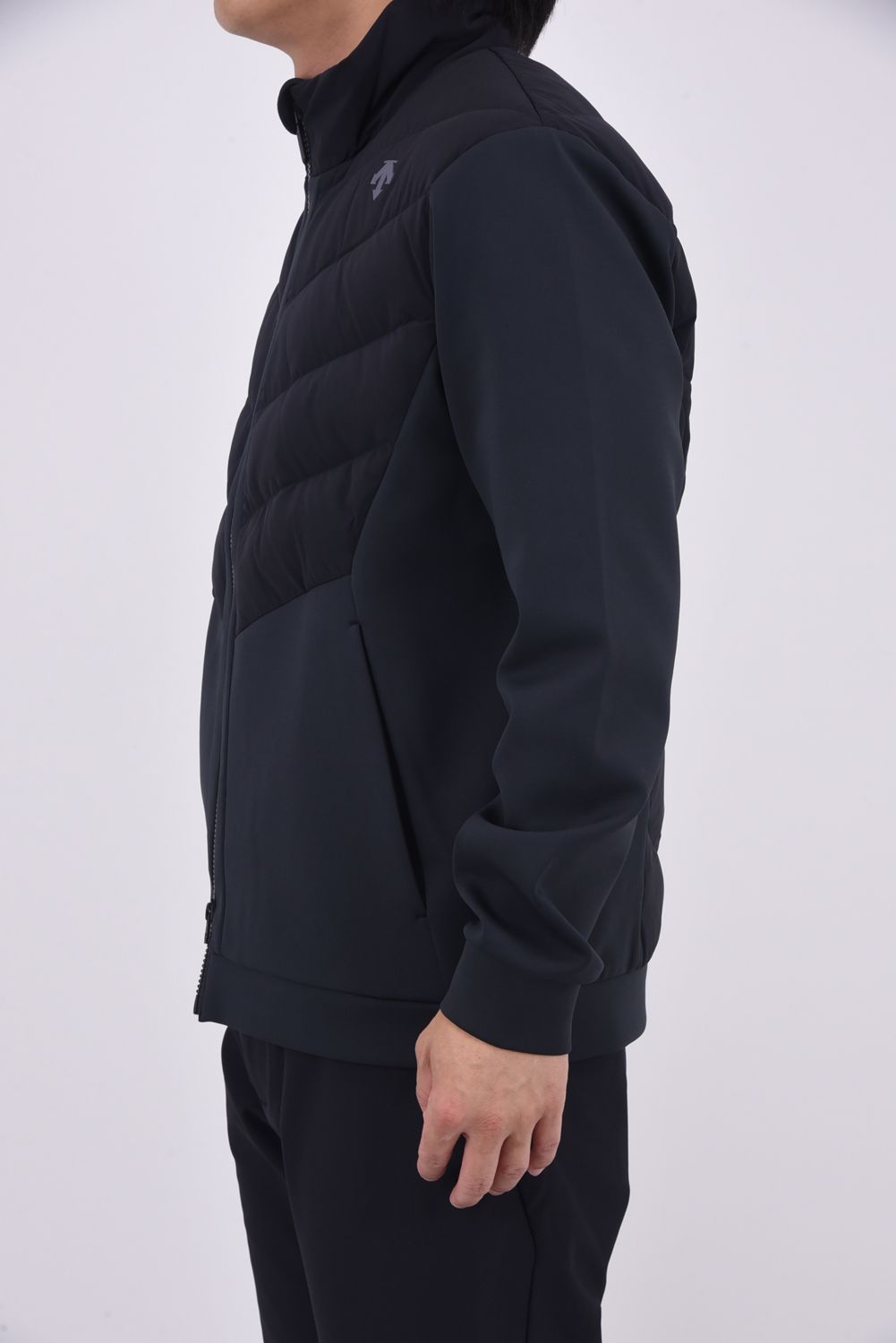 【25AW】 防風ハイブリッドダウンジャケット (ブラック)