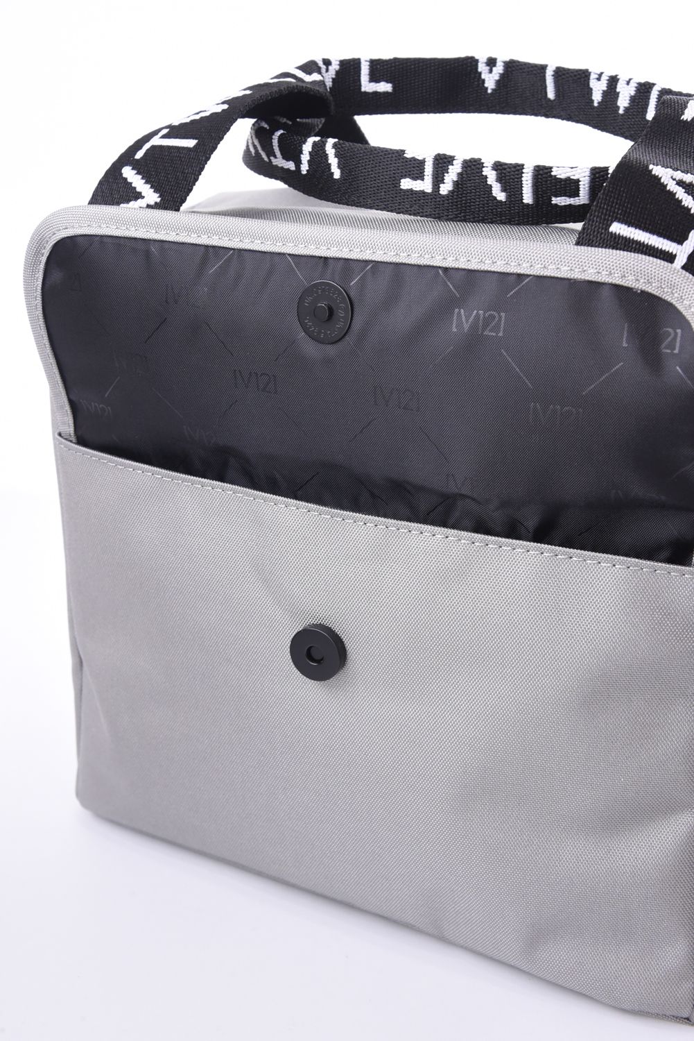 【26SS】 DOUBLE LOGO COOL BAG / ブランドロゴ刺繍 ボックス型クーラーバッグ (グレー)