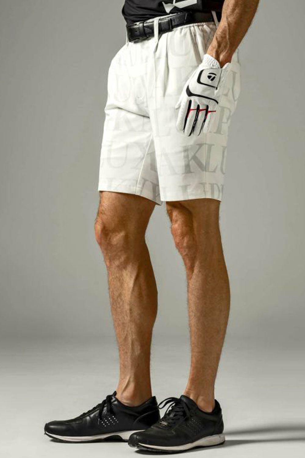 SAME LOGO SHORT PANTS / 総柄ロゴ ハーフスラックス (ホワイト)