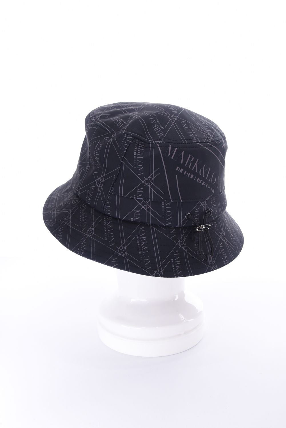 【26SS】【CODE COLLECTION】 TGHT / ジオメトリックパターン サンシールド付き バケットハット (ブラック)