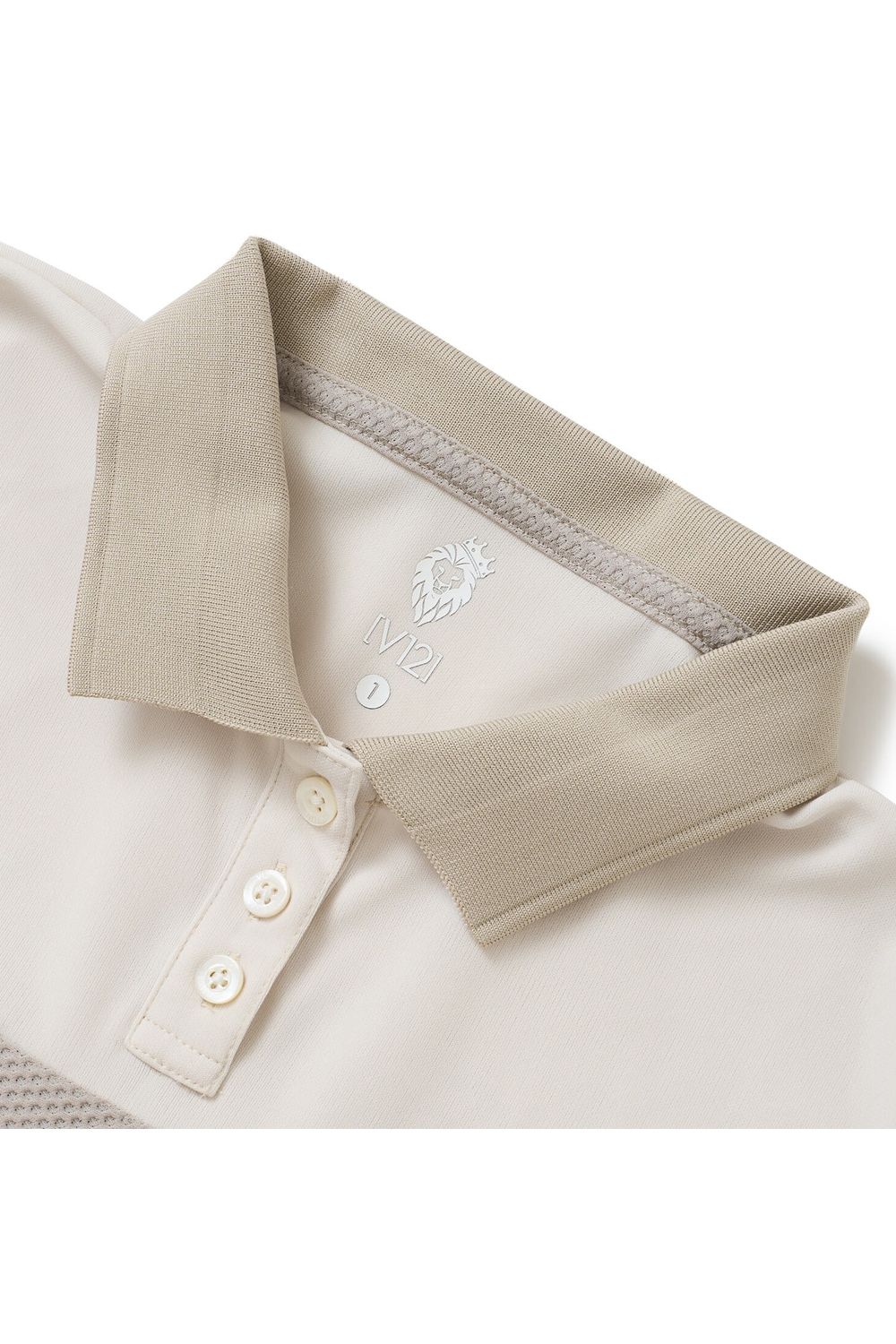 【26SS】【レディース】 AIRY AWA POLO / ワッフル生地 異素材切り替え ポロシャツ (ベージュ)