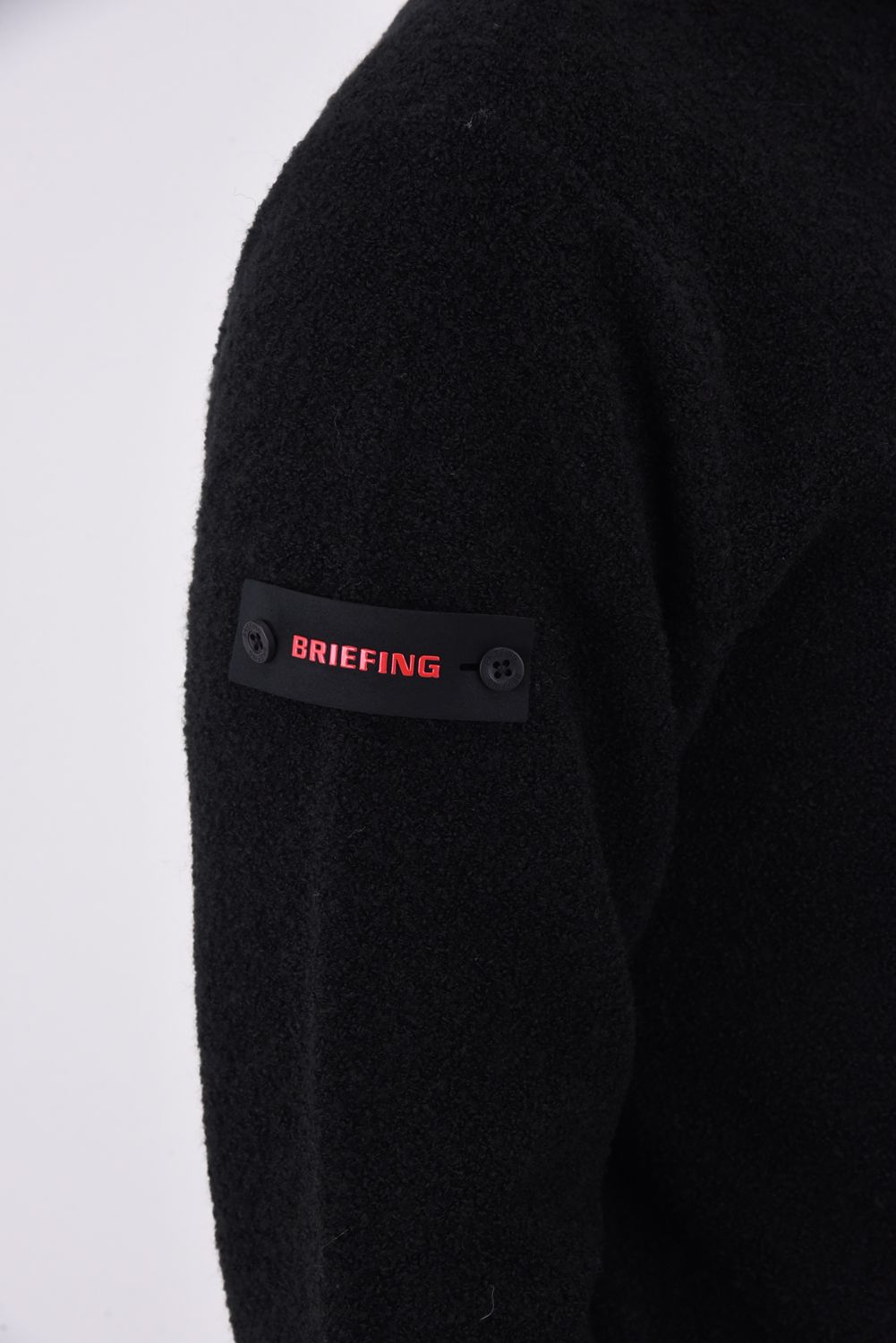 MEN'S BOUCLE TURTLE NECK KNIT / ブークレ糸 タートルネックニット (ブラック)