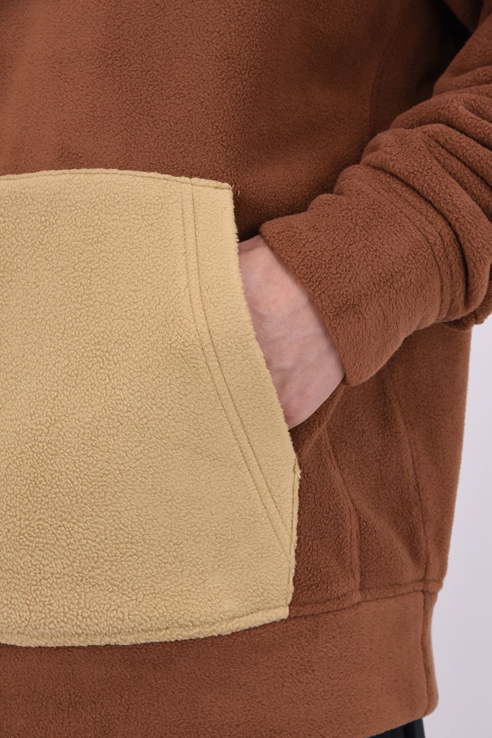 【26AW】 Fleece Hoodie / ツートーン フリースパーカー (ブラウン)