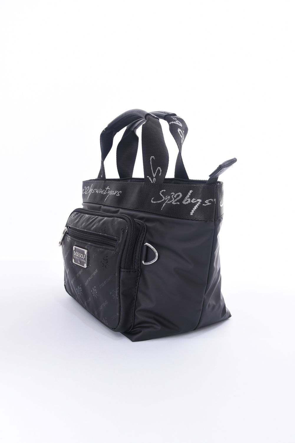 POCKET CART BAG / スムース合皮素材 フロントポケット カートバッグ (ブラック)
