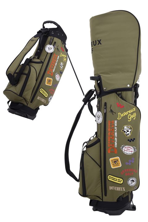 【26AW】 PIONEER TOWN Logo Assorted CADDIE BAG / ロゴアソート スタンドタイプ キャディバッグ (オリーブ)