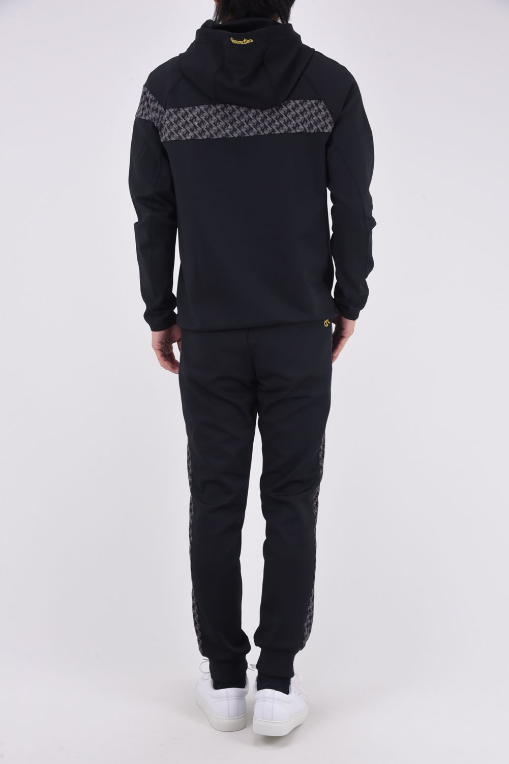 【26SS】 GM ACCENT LINE ZIP UP PARKER / モノトーンシリーズ アクセントライン ジップアップパーカー (ブラック)*