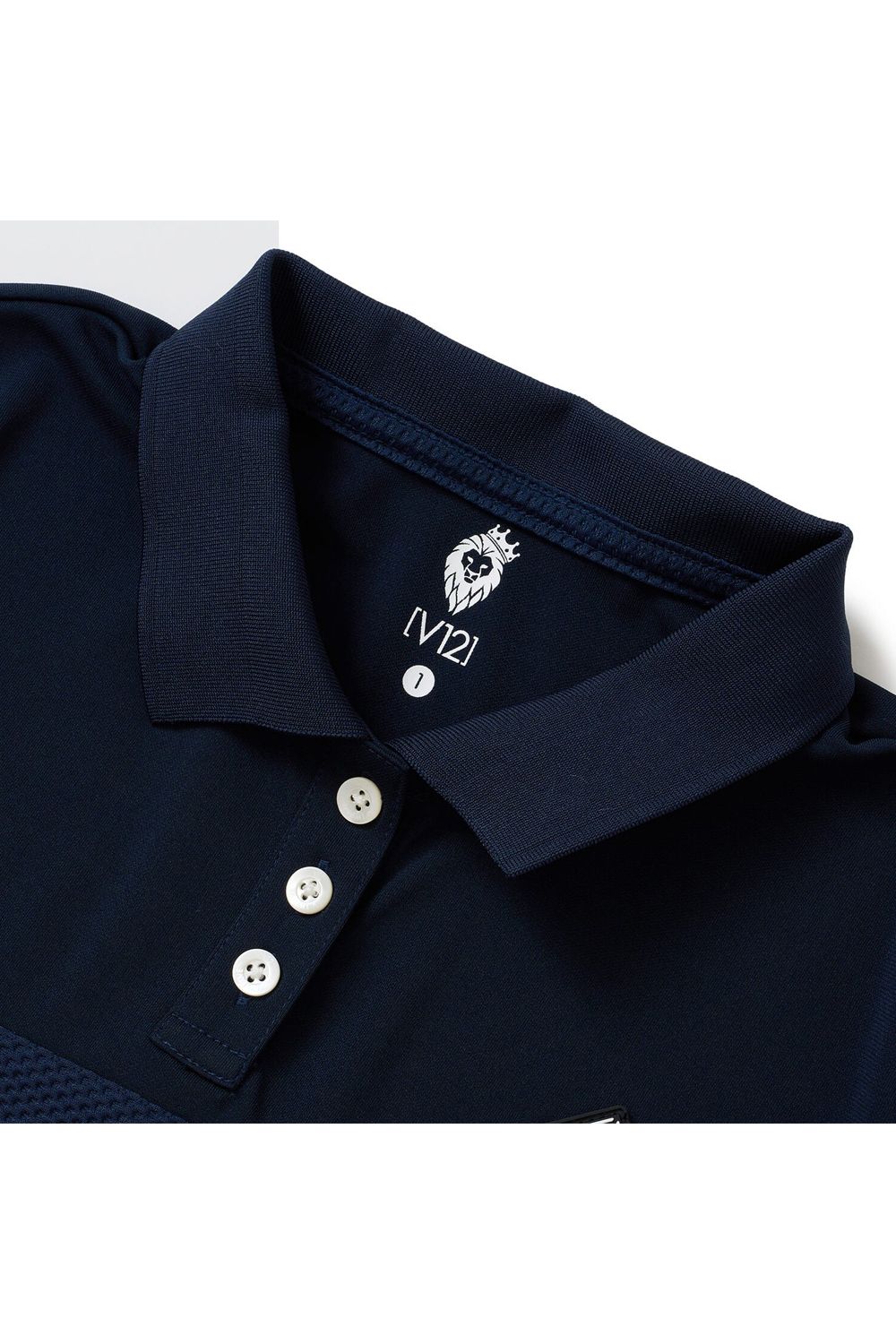 【26SS】【レディース】 AIRY AWA POLO / ワッフル生地 異素材切り替え ポロシャツ (ネイビー)