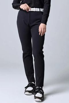 【26AW】【レディース】 SPORTEX SIDE LINE LONG PANTS / 中厚ストレッチ サイドライン ロングパンツ (ブラック)*