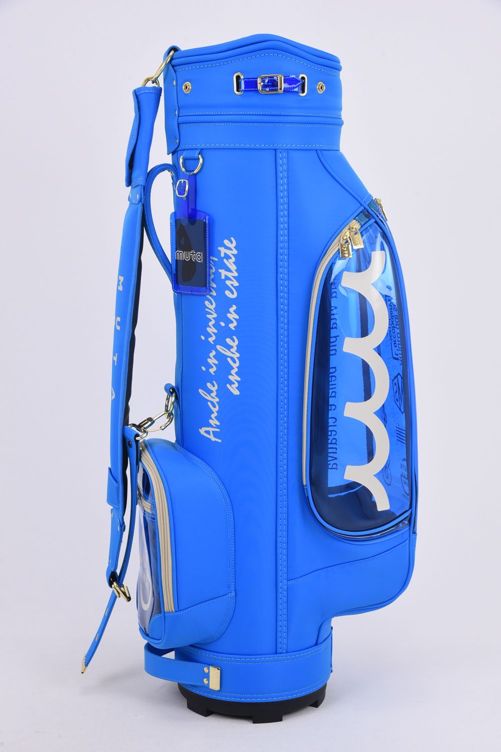 【銀行振込・代金引換不可】【返品・交換不可】 CADDY BAG & COVER / ナイロン×クリア キャディバッグ&ヘッドカバーセット (ブルー)