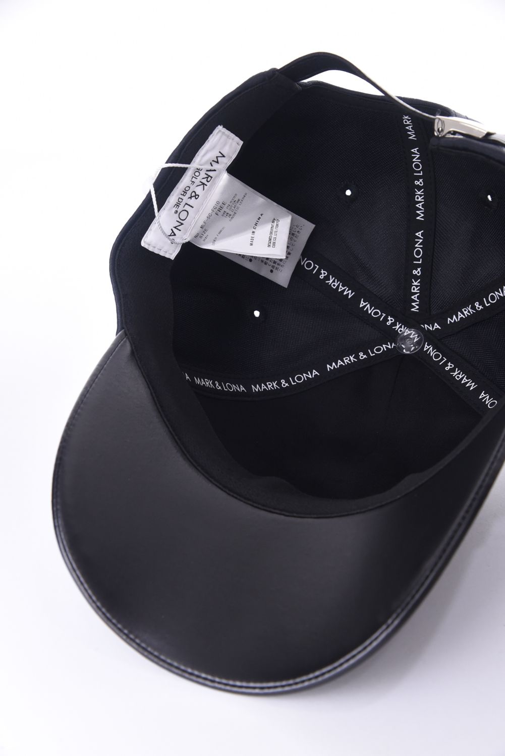 GAUGE CRYSTAL ICON CAP / オリジナルカモジャカード 異素材切り替え ベースボールキャップ (ブラック)