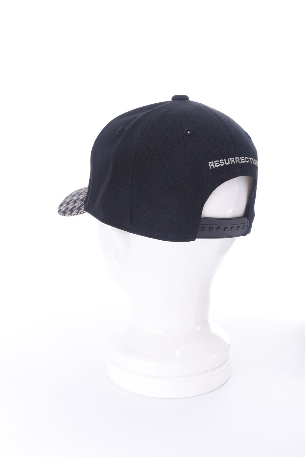 GM BRIM CAP / RRロゴ刺繍 オリジナルテキスタイル ブリムキャップ (ブラック)