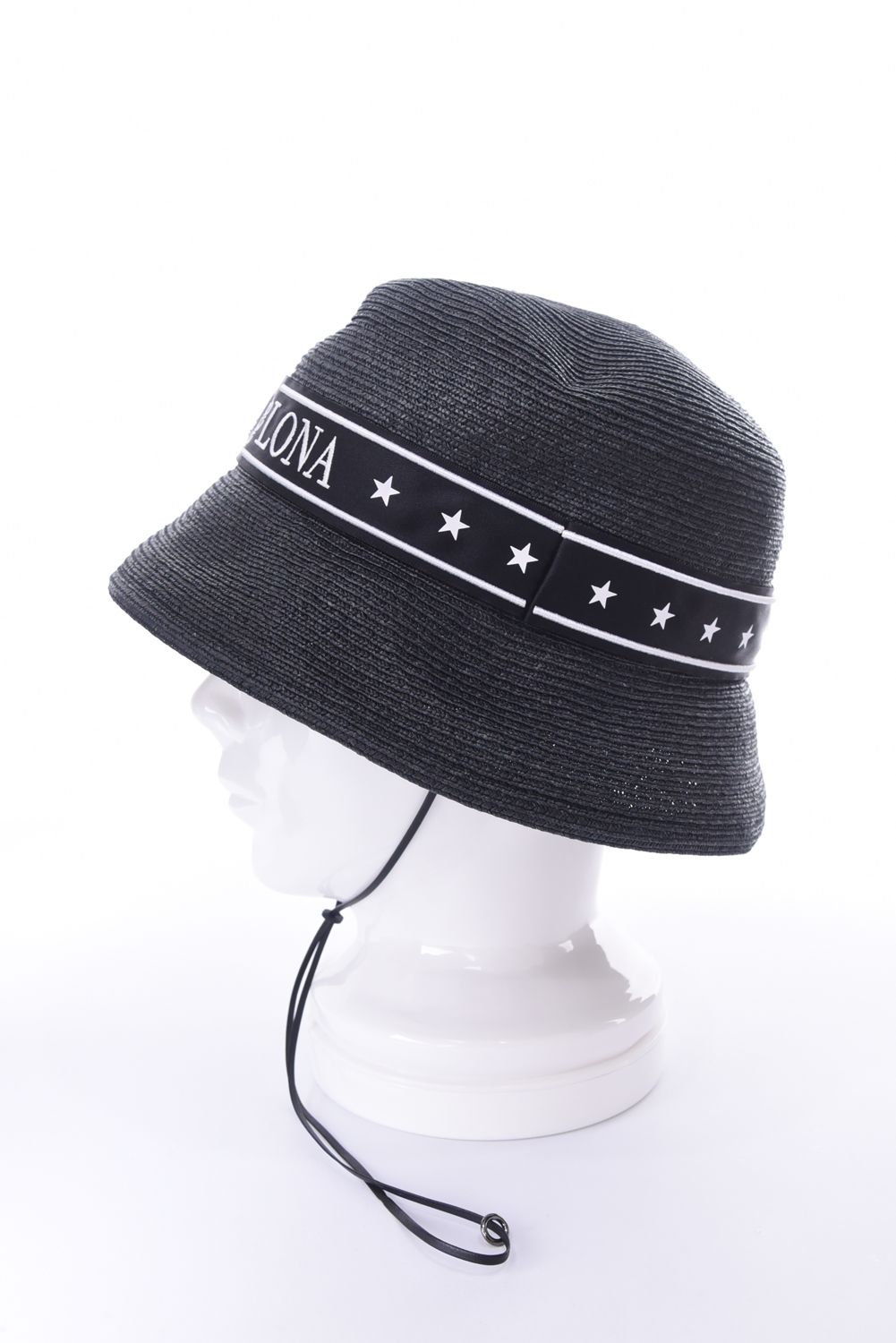 【26SS】 MIRAGE RAFFIA HAT / ラフィア調ペーパー素材 リゾートライク バケットハット (ブラック)