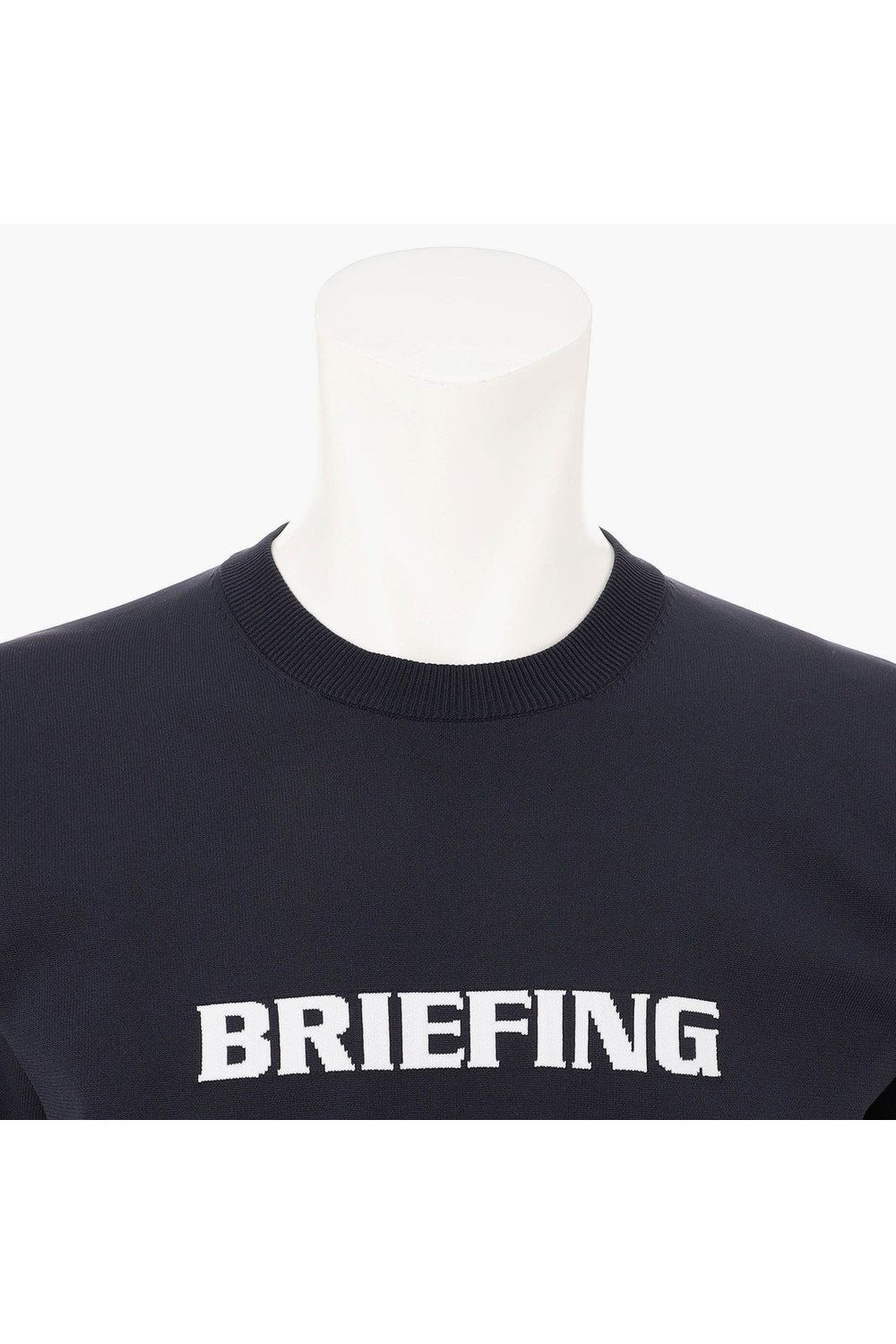 【26AW】 MEN’S PLANE KNIT CREWNECK / ブランドロゴ クルーネックニット (ネイビー)