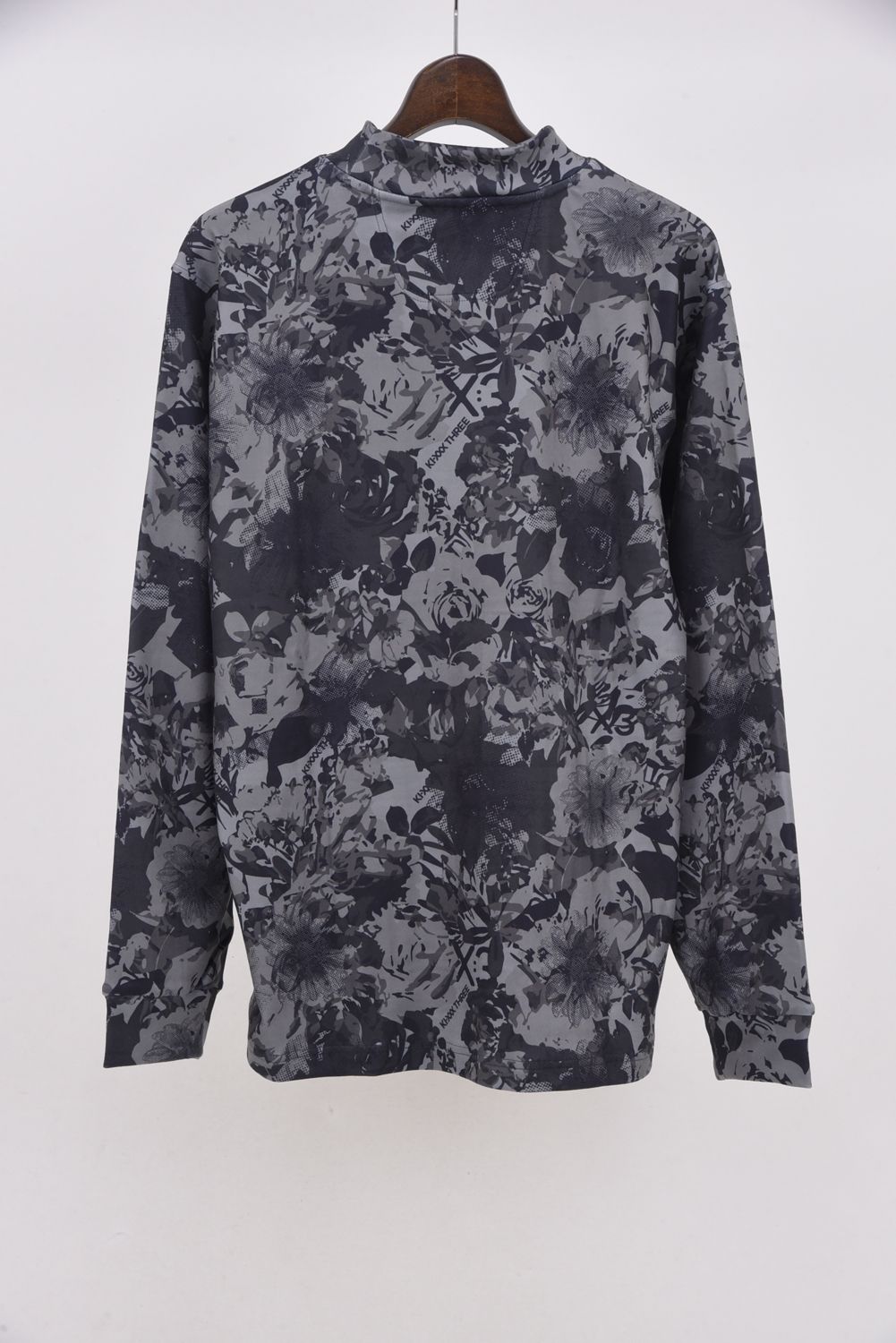 【25AW】 FLOWER CAMO L/S HIGHNECK / フラワーカモ ロングスリーブ ハイネックTシャツ (グレー)
