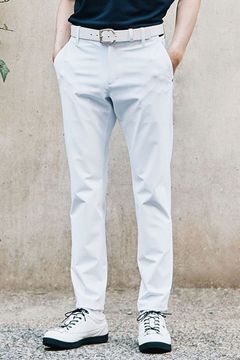 【25SS】 MEN’S LOGO ELASTIC SUMMER PANTS / ロゴ ゴムベルト パンツ (ホワイト)