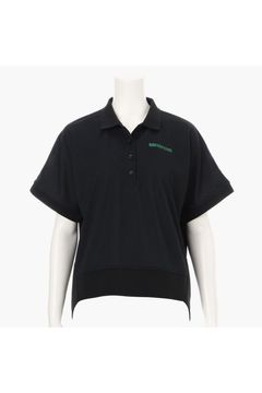 【レディース】 WOMEN‘S EARTH POLO / 鹿の子 ブランドロゴ ポロシャツ (ブラック)