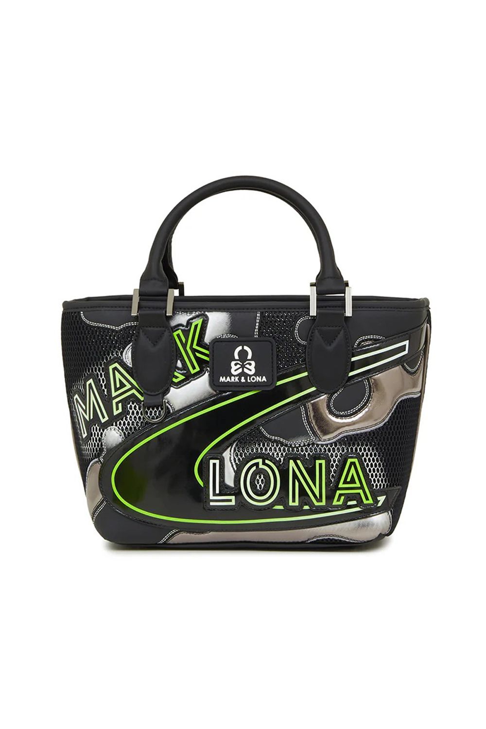 【26SS】 NITRO CAMO PANELED CART BAG / メッシュ生地 マルチカラー パッチワーク 2WAYカートバッグ (ブラック)