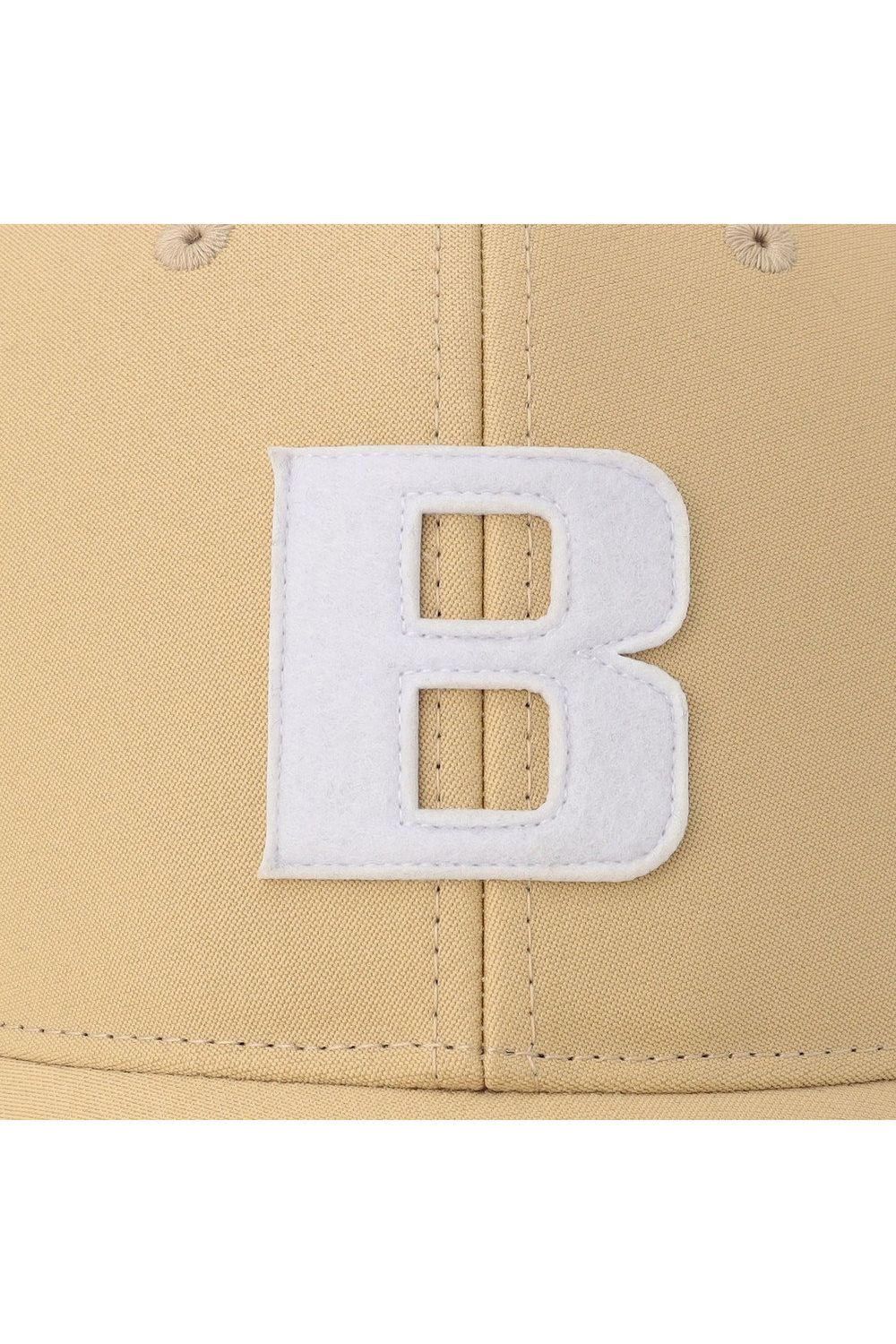 【26SS】 MEN’S PUNCHING MESH INITIAL CAP / イニシャルワッペン パンチングメッシュキャップ (ベージュ)