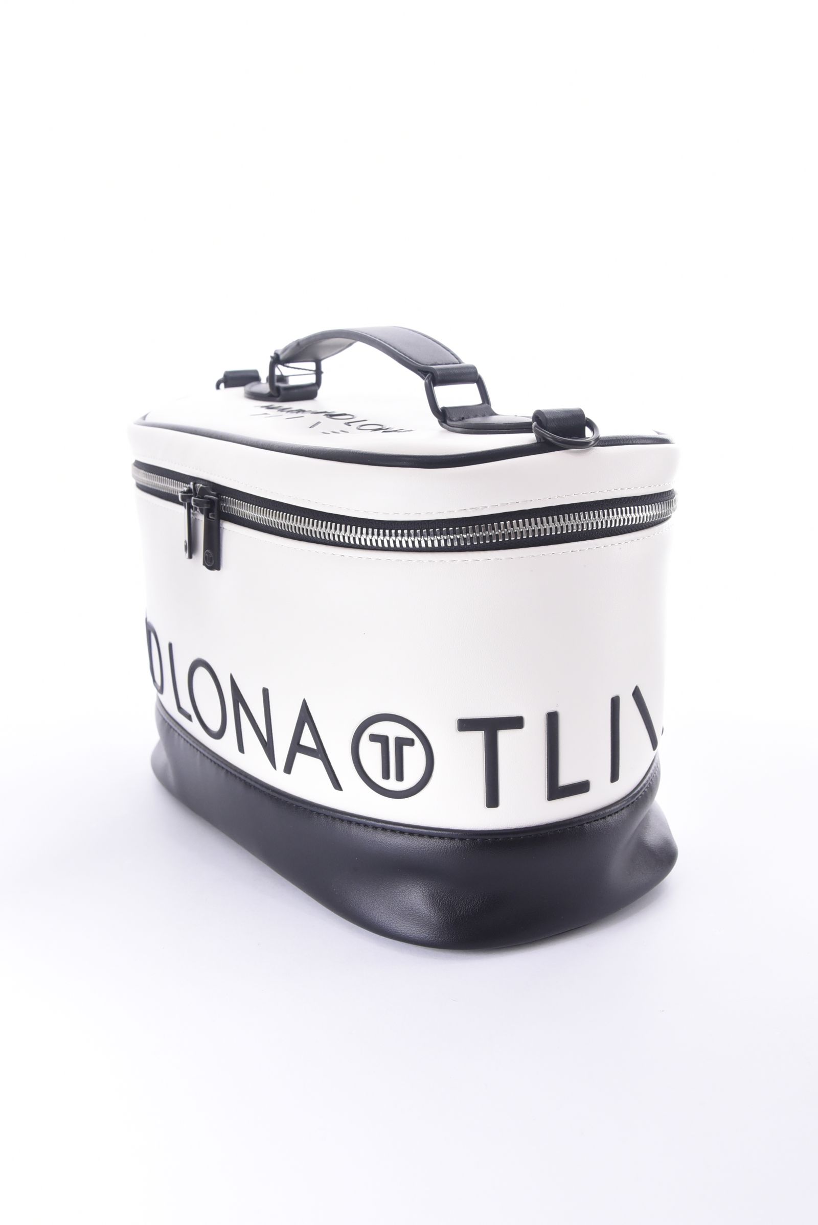 【26SS】【T-LINE】 VELOCITY VANITY BAG / モノトーン シンセティックレザー バニティバッグ (ホワイト)