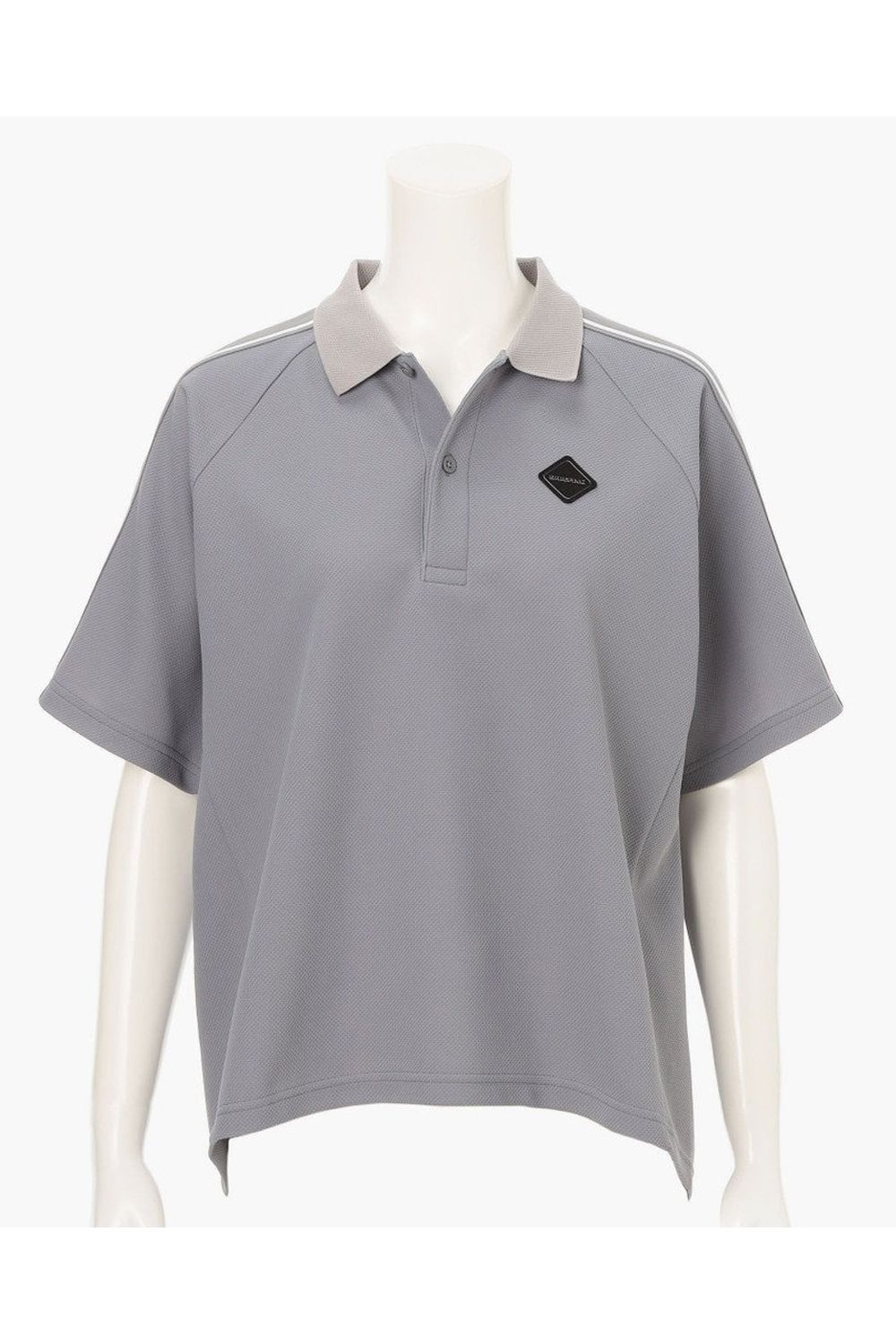 【26SS】【レディース】 WOMEN’S LINE POLO / カノコ生地 ラインロゴテープ リラックスフィット ポロシャツ (グレー)